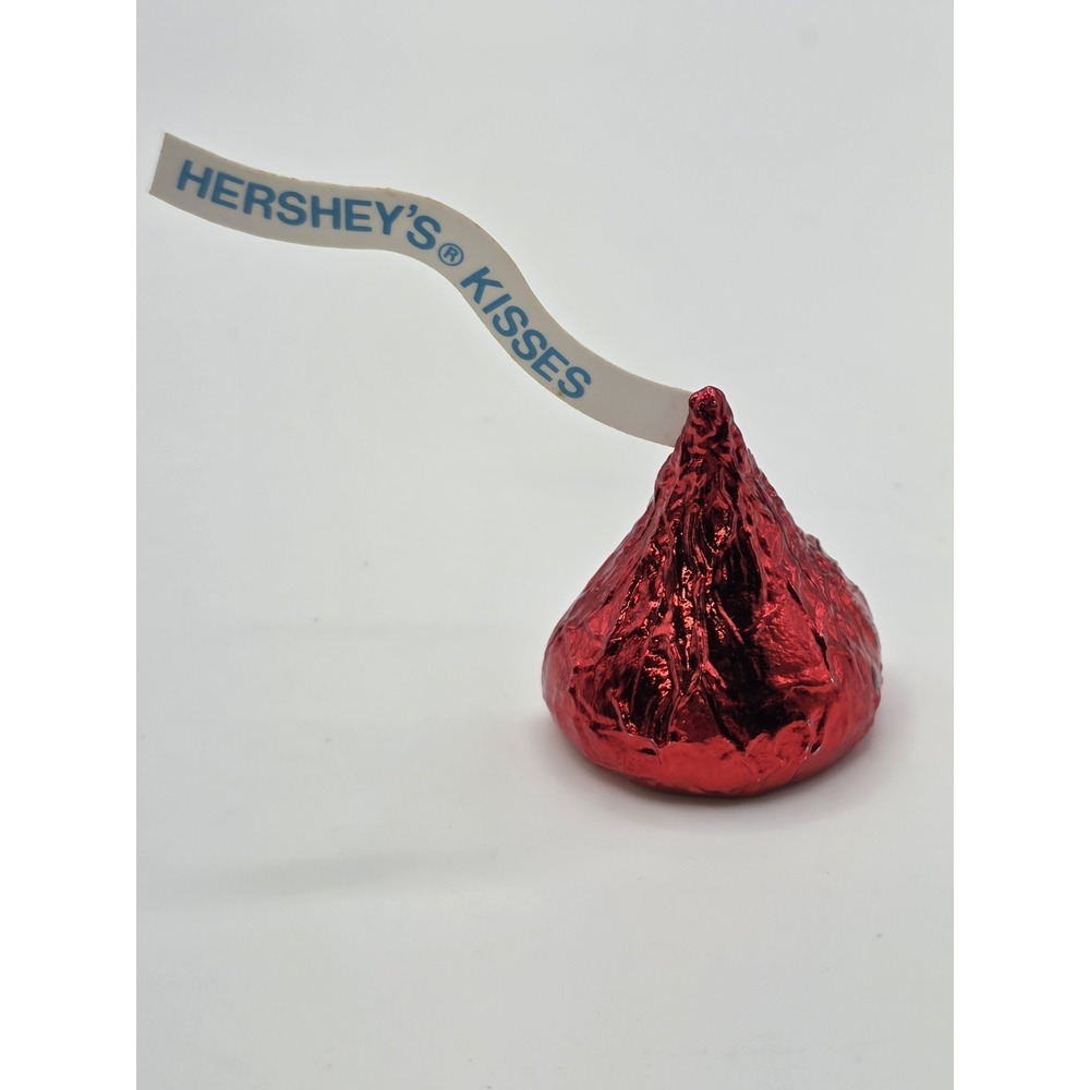 Hallmark Vintage Hersey Kiss Red Foil Look Brooch Pin 1989 Candy Replica Jewelry